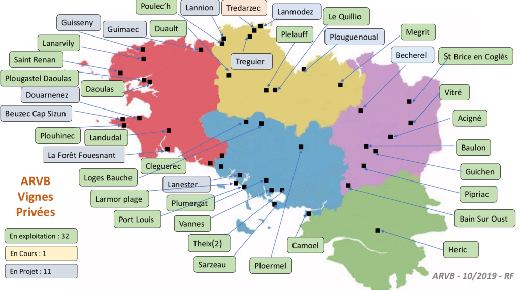  Cartes  des vignes bretonnes  Vignerons Bretons