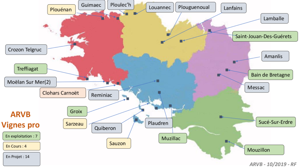  Cartes  des vignes bretonnes  Vignerons Bretons